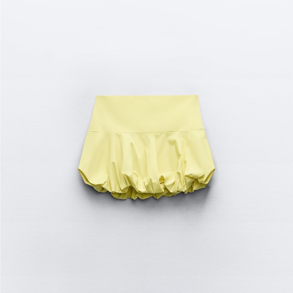 Zara Yellow Bubble Skirt